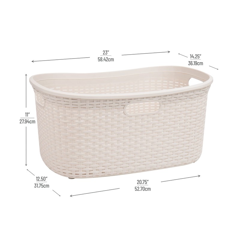 Mind Reader Basket Collection, Laundry Basket, 40 Liter (10kg/22lbs) Capacity,