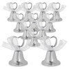 Silver Bell Place Tarjeteros para números de mesa, menú de