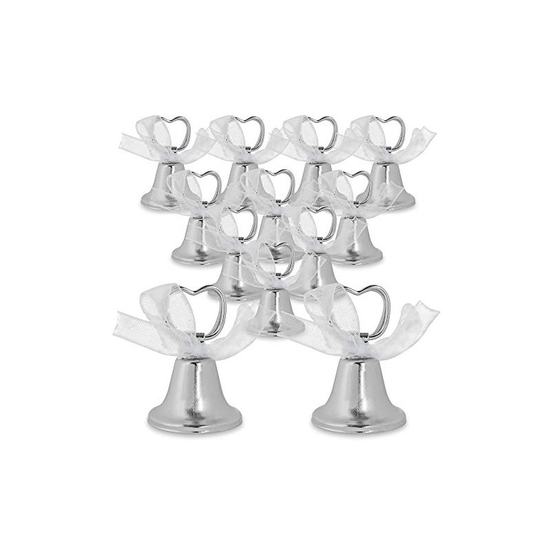 Silver Bell Place Tarjeteros para números de mesa, menú de