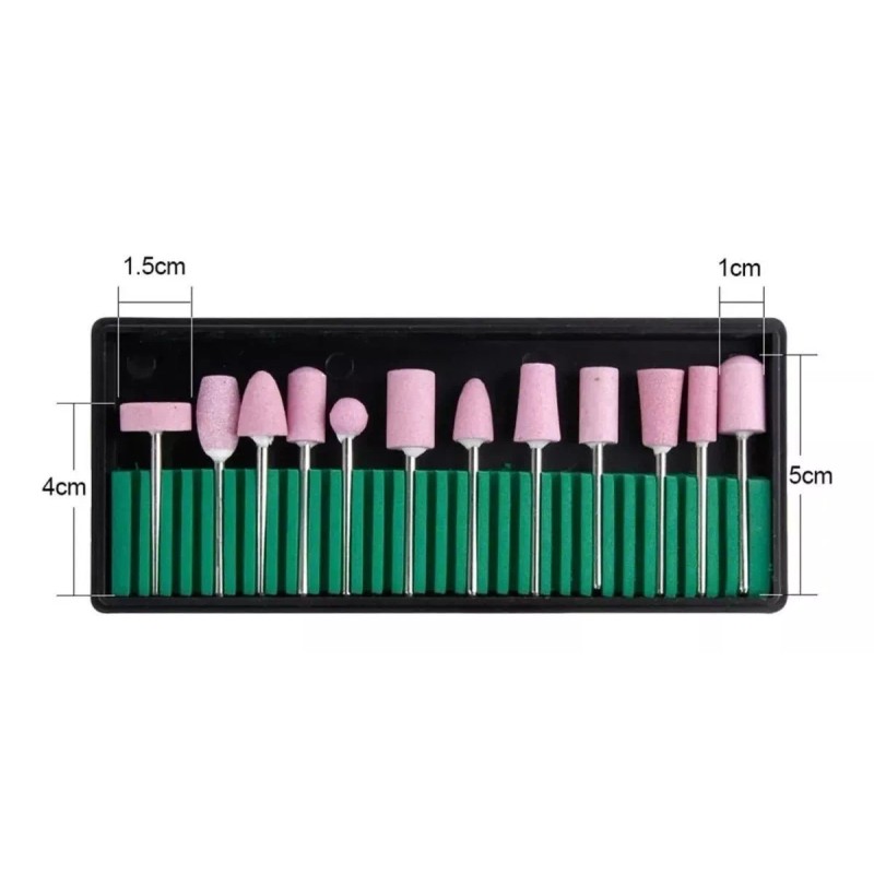 Mussa 12 Puntas Brocas Para Esmeril Drill Profesional Para Uñas