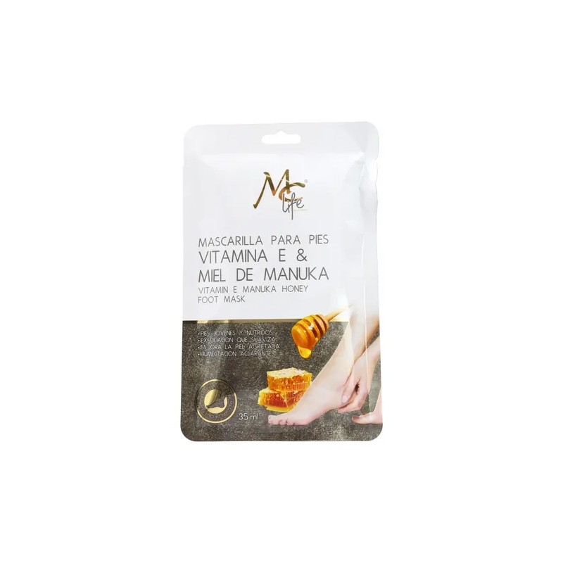 3 Pzs, Mascarilla Exfoliante Pies, Vitamina E, Miel. Mc Life
