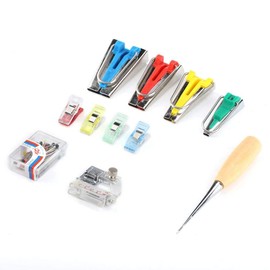 Bias Tape Maker Set 6mm 12mm 18mm 25mm for DIY Sewing Quilting Awl and Adjustable Binder Foot