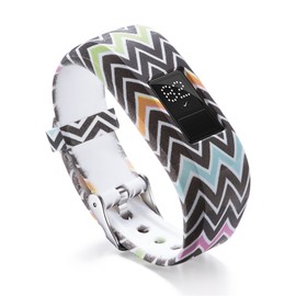 GTHY Compatible With Garmin Vivofit JR/JR 2/Vivofit 3 Bands Repacement,For Kids Boys Girls,Soft Silicone Pattern Adjustable Straps,Wristbands,Watch Band,With Secure Metal Clasp,Lagre&Small (G, Large)