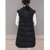 Tanming Women's Long Puffer Vest Casual Sleeveless Puffy Jacket with