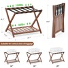 BAMBOOHOMIE 2 Pack Bamboo Luggage Rack for Guest Room, 26.77"