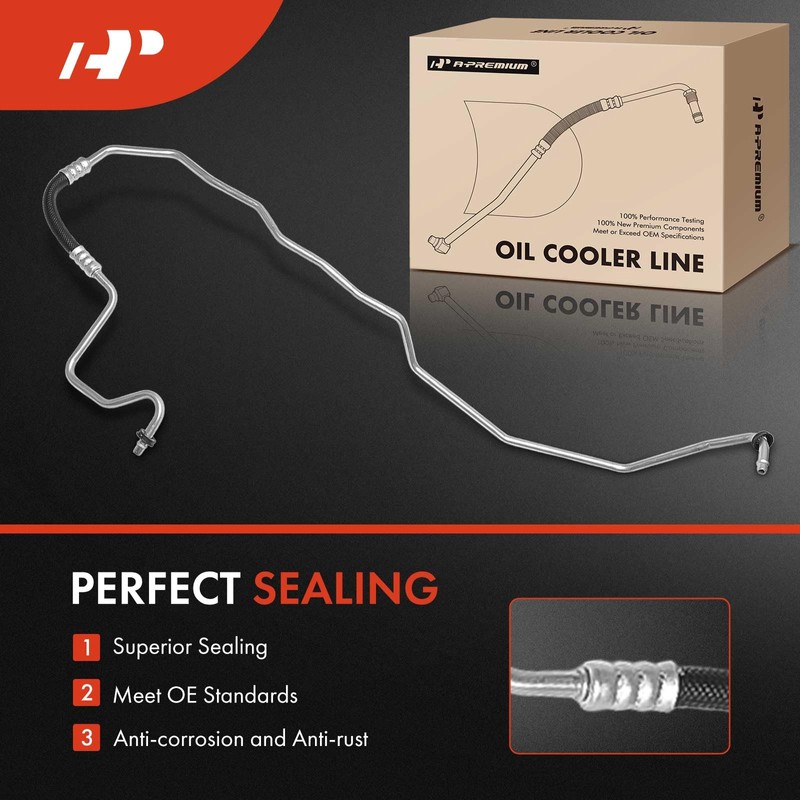 A-Premium Automatic Transmission Oil Cooler Line Hose Assembly Compatible with