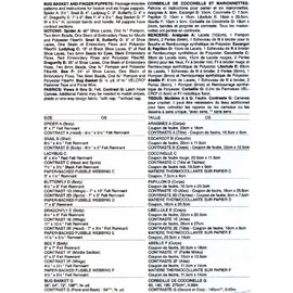 4478 Crafts Sewing Pattern Felt Bug Basket Finger Puppets