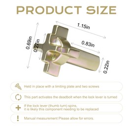 Hinged Door Lock Actuator 2579542 for Andersen Patio Door Repair, Compatible with 400/200 Series Frenchwood in-Swing and Out-Swing Hinged Doors Handle from 1988 to Present - 2 Pack