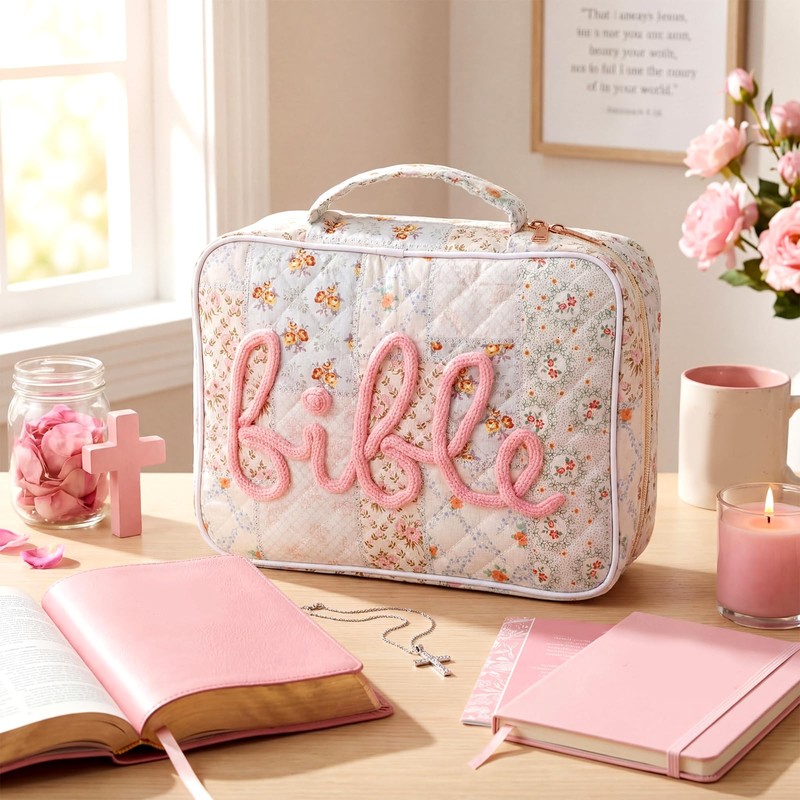 Bible Cover Case for Women Large Bible Bags with Durable