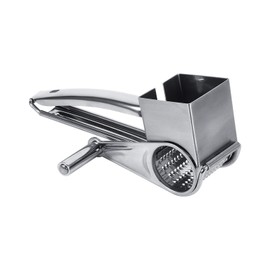 Aqxreight Rotating Cheese Grater, Multifunctional Kitchen Craft Rotary Stainless Steel Manual Drum Cheese Grater 1 Drums Slice Shred Home Tool