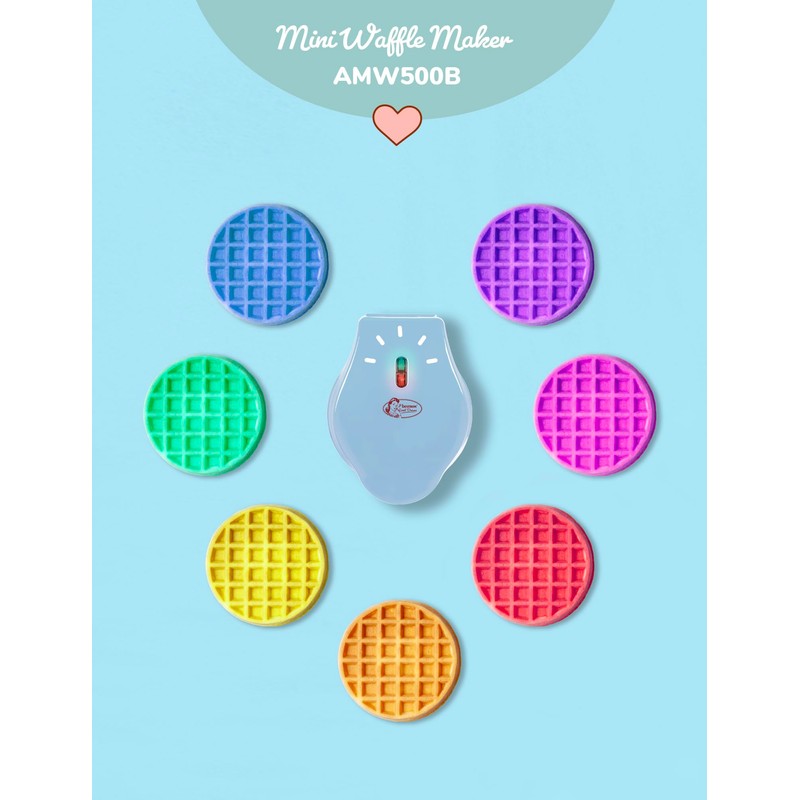 Bestron AMW500BBS Mini Waffle Maker, Alloy Steel, Blue