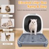 TAILRYTH Elevated Cat Litter Mat Large,19.7"×15.8"×3.6",Double Layer Kitty Litter Trapping