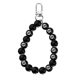 8 Ball Keychain for Purse Bag Charms for Handbags Wristlet Keychain Black 8ball Keychain Charm for Wallet Backpack Key Chain Gift for Husband Boyfriend Billiard Player Gifts for Daughter Son