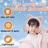Kids Lovely Cat Winter Earmuffs Soft Plush Ear Warmers with