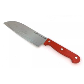 GINSU Kiso 7" Santoku Knife Red Dishwasher Safe Stainless Steel Blade