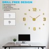 3D DIY Luminous Dial Drill-free Acrylic Frameless Silent Wall Clock