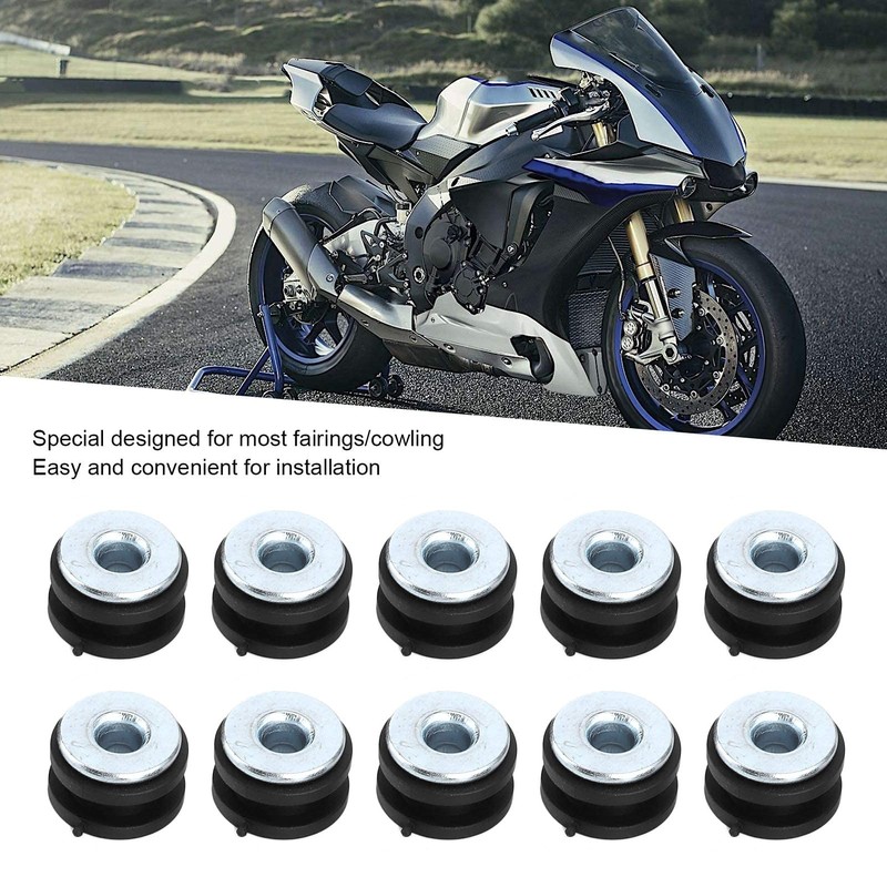 Motorcycle Rubber Grommets, Rubber Grommets Kit, Replacement Accessories for Fairing