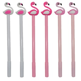 Maydahui 12PCS Flamingo Gel Pen Cute Cartoon Animal Pens Novelty Creative Pen 3 Color Black Ink for Office School Party Stationery Supplies