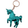 TE-Trend Pack of 12 Unicorn Horse Keyrings Glitter Sequins Chain