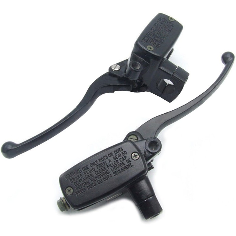 SEMOLTO Universal Motorcycle Black 1" 25mm Handlebar Hydraulic Brake &