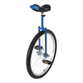 DYNAMI 24 Inch Unicycle with Manganese Steel Frame,Leakproof Tire,Adjustable Seat,Curved PU Seat,Mute Bearing,Exercise Bicycle for Adults Outdoor Sports Fitness Exercise (Blue)