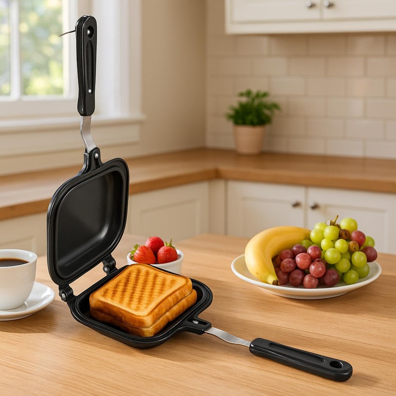Zerone Frying Pan, Non Stick Double Sided Baking Pan Multifunction