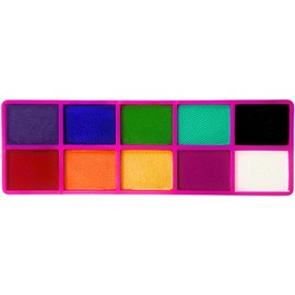 Colibrix Kitcito Mate, Pintura Facial Base Agua, 10 Colores, 60g, para Maquillaje Artístico, Día de Muertos, Halloween