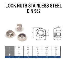 M6 x 50mm Button Head Bolts Set with Nuts and Washers Fully Threaded Socket Made of A2 Stainless Steel (Pack of 5)