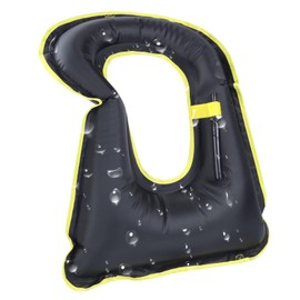 SWOURT Adult Snorkel Vest, Inflatable Snorkel Vest, Adjustable Snorkel Vest for Diving, Safety Water Sports (Black)