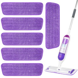 6 Pack Reusable Microfiber Mop Pads for Swiffer PowerMop, 13-16 Inch Spray Mop Replacement Refills, Machine Washable Wet Dry Pads for Hardwood Tile Multi-Surface Cleaning