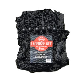 Velocity 7MM Heavy Duty Black Lacrosse Net - Fits 6’x6’x7’ Goals - Weatherproof, UV Resistant 1000D High-Strength Polyester - Comes with 100+ Feet of Lacing Cord and 4 Quick Ties