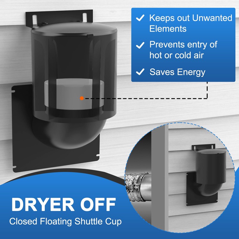 Dryer Vent Cover 4 inch, Seal Natural Energy Saving, Replacement