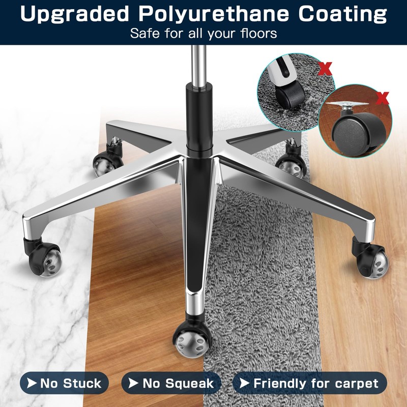 Office Chair Replacement Wheel - Quiet & Smooth Gliding -