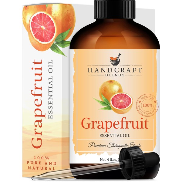 Handcraft Grapefruit Essential Oil - 100% Pure and Natural - Premium Therapeutic Grade with Premium Glass Dropper - Huge 4 fl. Oz