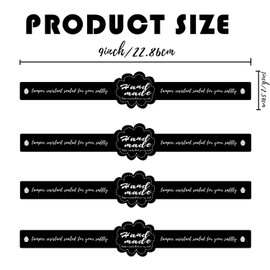 500Pcs Food Safe Tamper Evident Labels 9x1 Inch Security Seals for Retail Packaging Jars Bottles Commercial-Grade Tamper Resistant Stickers (Black, 250)