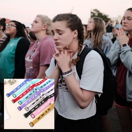 SONNYX 18 PCS WWJD Bracelets Pack Adjustable Wristbands What Would Jesus Do Bracelets Inspirational Christian Bracelets for Women Men