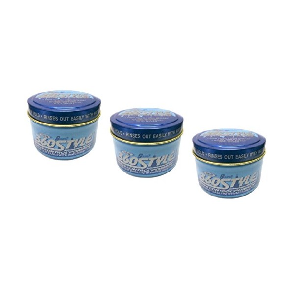 3x Luster's Scurl 360 Style Wave Control Pomade 85g (insgesamt-255g)