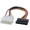 Molex (2) Molex 4-Pin Male To Serial ATA SATA 15-Pin