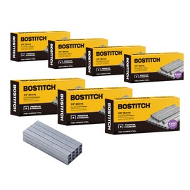 Bostitch Office 35,000 Standard Staples, 1/4" Length,Full Strip Staples, 210/Strip, 5000 Per Box, 7-Pack