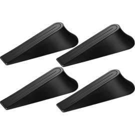 Topes de Puerta, 4 Piezas color Negro. Tope para Puerta, Door Stopper, Seguro para Puerta, Tope para Detener Puerta, Detenedor de Puerta, Cuña para Puerta
