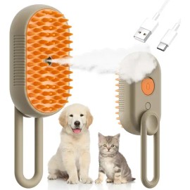 3 In 1 Depilación Cepillo De Vapor Para Gato/perro Mascota