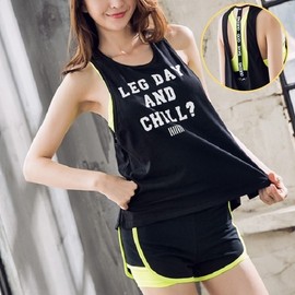 Women's Cool Fabric Sleeveless Yoga Top - Black S Spandex Tank Top