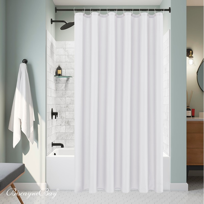 Biscaynebay Fabric Narrow Shower Stall Curtain Liners 36 Inch Width