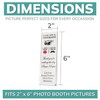 Photo Booth Frames Acrylic Magnetic with Insert 100 Pack (White)