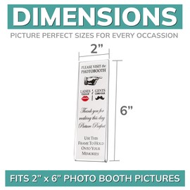 Photo Booth Frames Acrylic Magnetic with Insert 100 Pack (White)