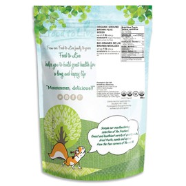Organic Brown Flaxseed Meal, 1 Pound – Non-GMO, Kosher, Cold-Milled from Raw Whole Seeds, Pure Powder, Vegan Superfood, Bulk, Rich in Omega-3 Ground Flax, Keto Friendly, Product of the USA