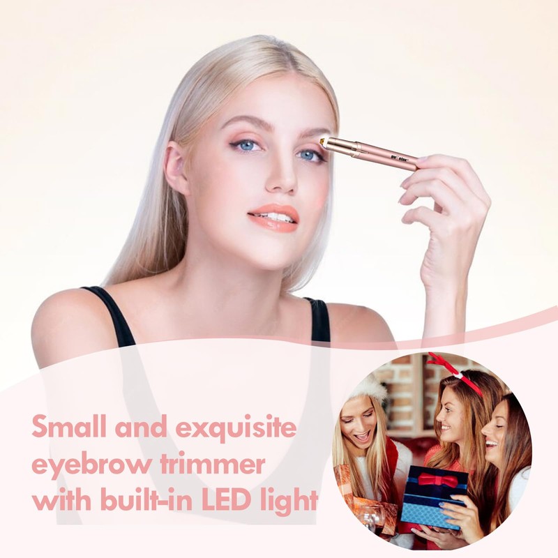 Gurelax Women's Electric Eyebrow Trimmer with Replacement Blades, Precision LED