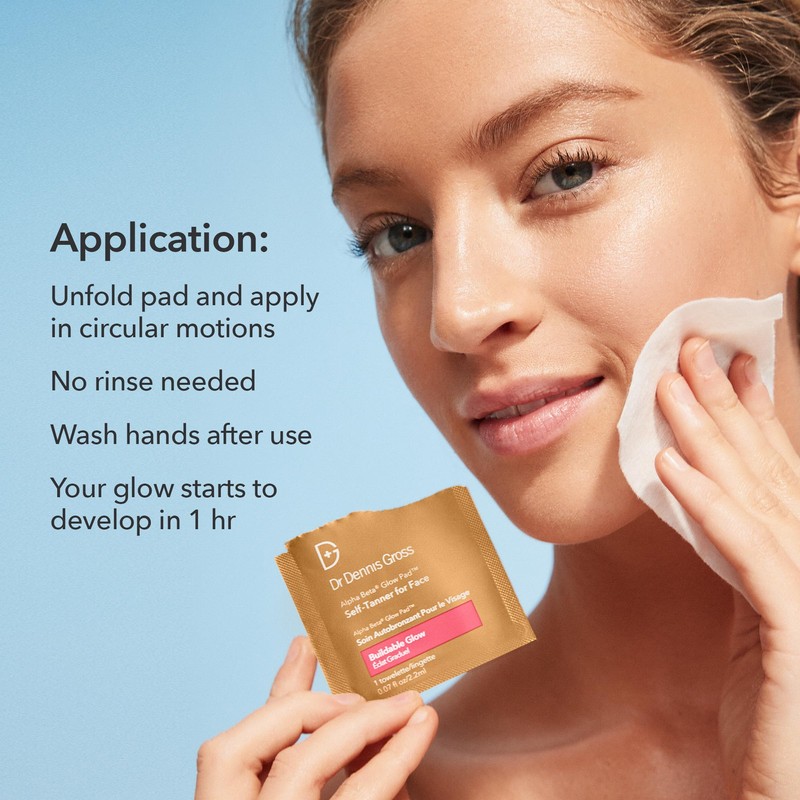Dr. Dennis Gross Glow Pad Self-Tanner for Face – Exfoliating