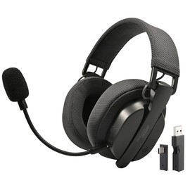auvisio Funk Kopfhörer kabellos: Klappbares 3in1-Funk-Gaming-Headset, 2,4 GHz, BT 5.3, 10 Std. Akku (Kopfhörer On Ear, Bluetooth, Over Ear, Bluetooth)