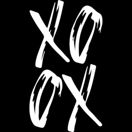 Decal Stickers of Xo (White) (Set of 2) Luxury Weatherproof Vinyl Decal Stickers for Laptop Desktop Smartphone Car Dirt Bike Wall Console - ANDVER10a1373WH_102023